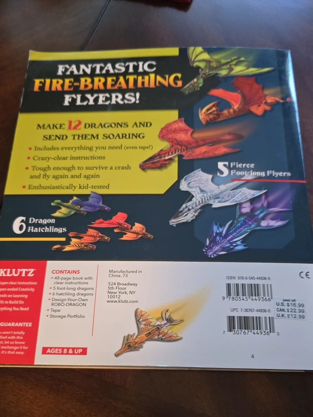 Klutz paper flying